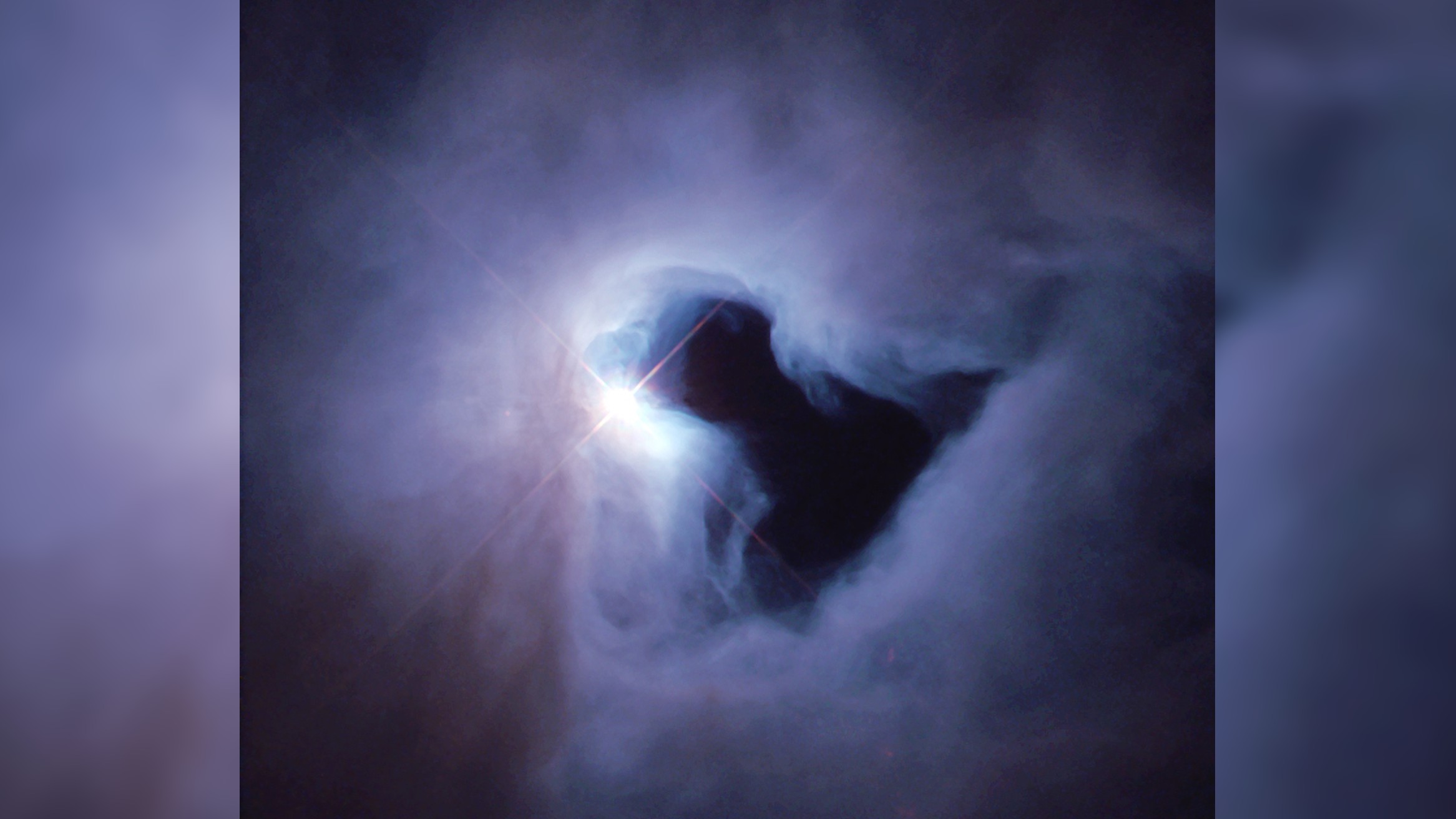 An image of the NGC 1999 nebula taken by the Hubble Space Telescope