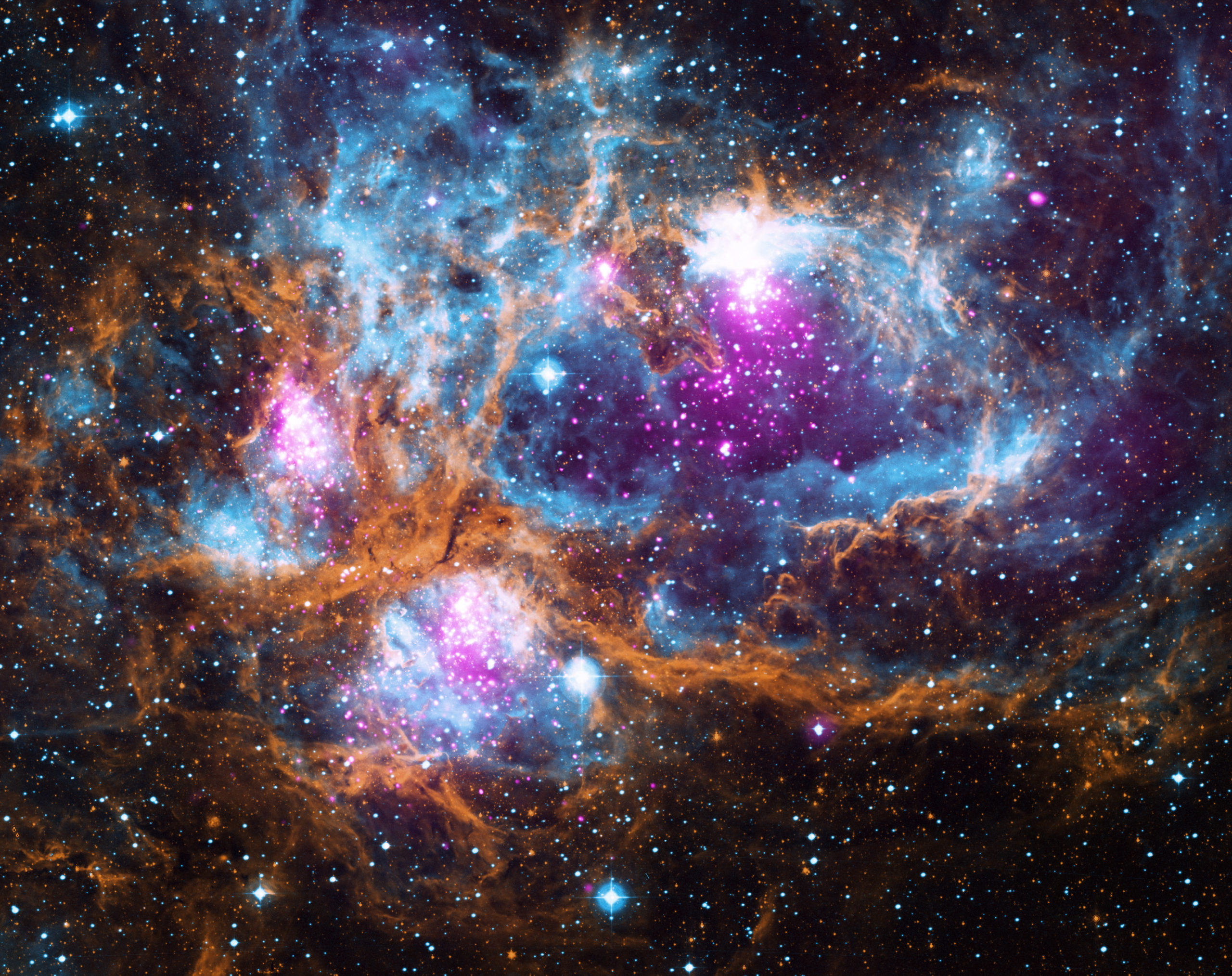 NGC 6357: A cosmic ‘winter’ wonderland